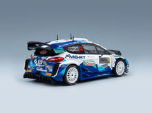 Ford Fiesta WRC No. 44 G. Greensmith E. Edmondson Rally Monte Carlo 2021 IXO Models 1:43 scale model - rear three-quarter view