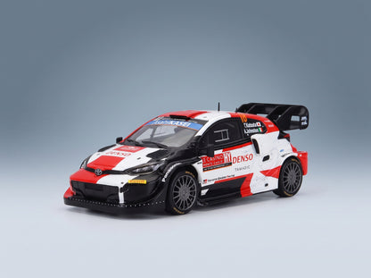 Toyota Yaris GR Rally1 Team Toyota Gazoo Racing WRT No. 18 T. Katsuta A. Johnston 8th Rally Monte Carlo 2022 IXO Models 1:43 scale model - front three-quarter view