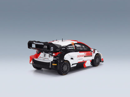 Toyota Yaris GR Rally1 Team Toyota Gazoo Racing WRT No. 18 T. Katsuta A. Johnston 8th Rally Monte Carlo 2022 IXO Models 1:43 scale model - rear three-quarter view