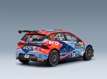 Hyundai i20 N Rally2 No. 28 G. Munster L. Louka Rally Monte Carlo 2022 IXO Models 1:43 scale model - rear three-quarter view