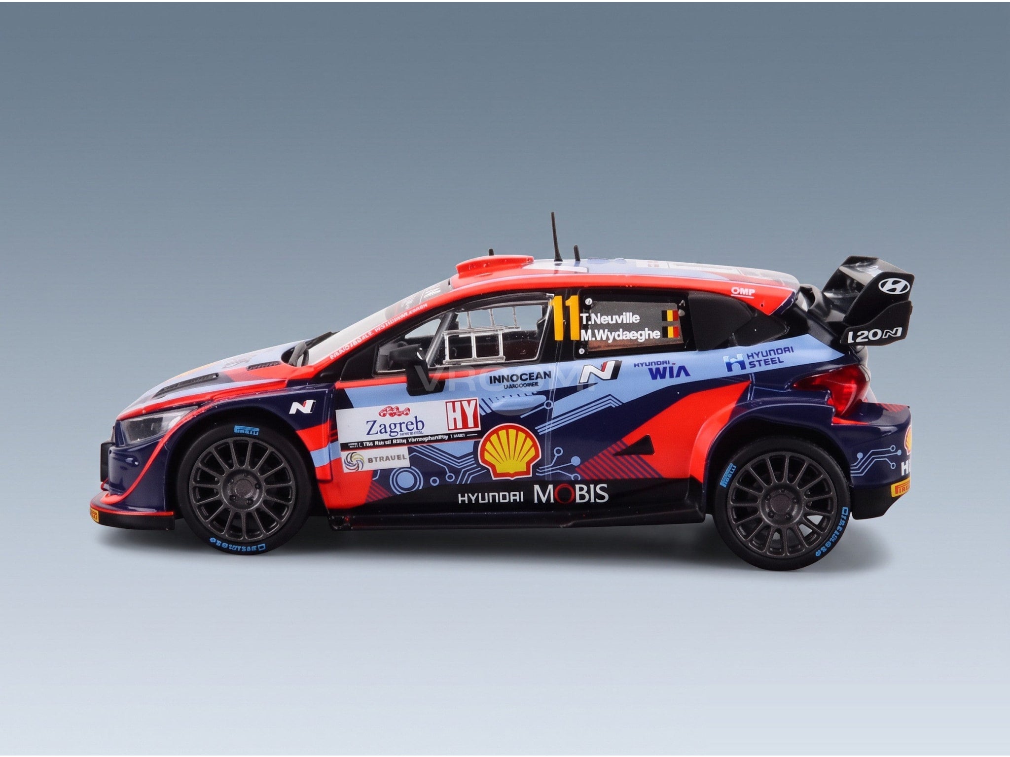 Hyundai i20 WRC Neuville Rally Croatia 2022 scale model 1:43
