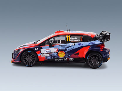 Hyundai i20 Coupe WRC Mobis No. 11 T.Neuville M.Wydaeghe Rally Croatia 2022 IXO Models 1:43 scale model - side view