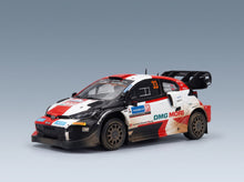 Toyota Yaris GR Rally1 Team Toyota Gazoo Racing WRT No. 33 Elfyn Evans Scott Martin 4th Rally Estonia Dirty Version 2022 IXO Models 1:43 scale model - front three-quarter view