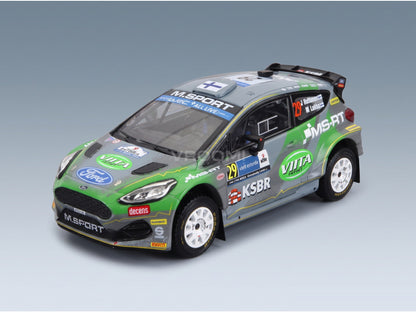 Ford Fiesta RS Rally2 No. 29 J. Huttunen M. Lukka Rally Estonia 2022 IXO Models 1:43 scale model - front three-quarter view