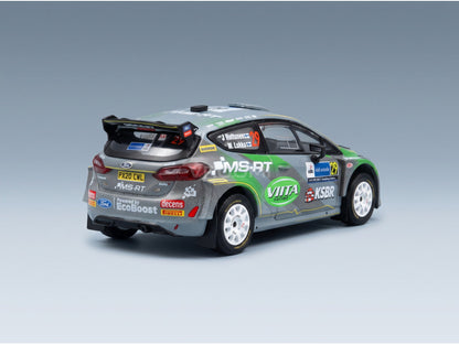 Ford Fiesta RS Rally2 No. 29 J. Huttunen M. Lukka Rally Estonia 2022 IXO Models 1:43 scale model - rear three-quarter view