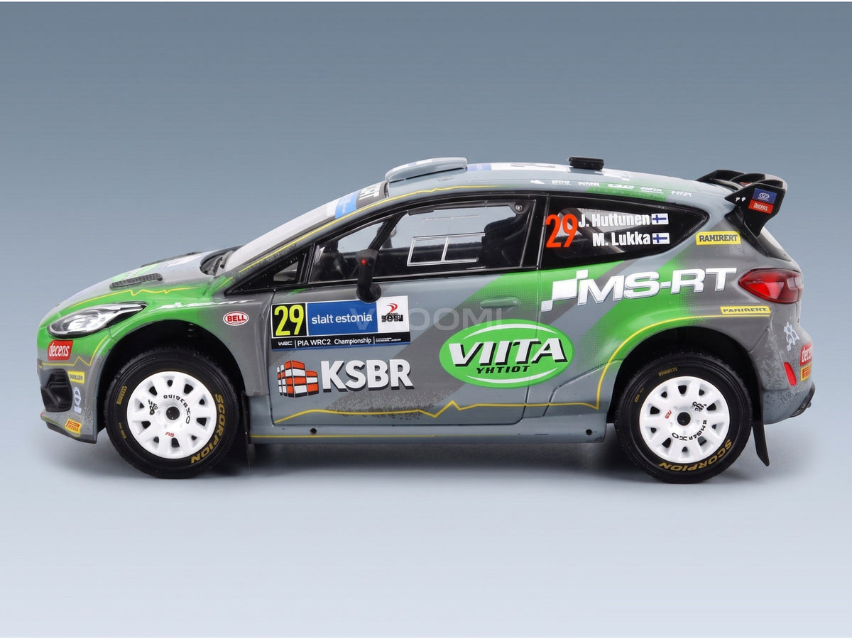 Ford Fiesta RS Rally2 No. 29 J. Huttunen M. Lukka Rally Estonia 2022 IXO Models 1:43 scale model - side view