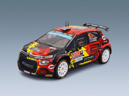 Citroën C3 Rally2 No. 24 S. Lefebvre A. Malfoy Rally Ypres 2022 IXO Models 1:43 scale model - front three-quarter view