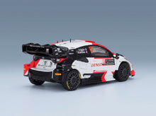 Toyota Yaris GR Hybrid Rally1 Team Toyota Gazoo Racing WRT No. 17 Sebastien Ogier Vincent Landais Winner Rally Monte Carlo 2023 IXO Models 1:43 scale model - rear three-quarter view