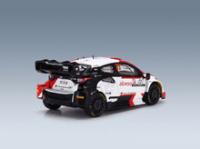 Toyota Yaris GR Hybrid Rally1 Team Toyota Gazoo Racing WRT No. 33 Elfyn Evans Scott Martin 7th Rally Croatia 2023 IXO Models 1:43 scale model - rear three-quarter view