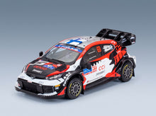 Toyota Yaris GR Rally1 Toyota Gazoo Racing WRT No. 69 Rovanpera Halttunen Rally Finland 2024 IXO Models 1:43 scale model - front three-quarter view