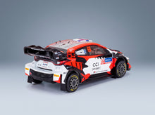 Toyota Yaris GR Rally1 Toyota Gazoo Racing WRT No. 69 Rovanpera Halttunen Rally Finland 2024 IXO Models 1:43 scale model - rear three-quarter view