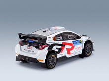 Toyota Yaris GR Rally1 Team Toyota Gazoo Racing WRT No. 37 Yuki Yamamoto Marko Salminen Rally Finland 2024 IXO Models 1:43 scale model - rear three-quarter view