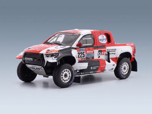 Toyota Hilux GR DKR Evo T1+ Team Gazoo Racing No. 225 Henk Lategan Brett Cummings Rally Dakar 2022 IXO Models 1:43 scale model - front three-quarter view