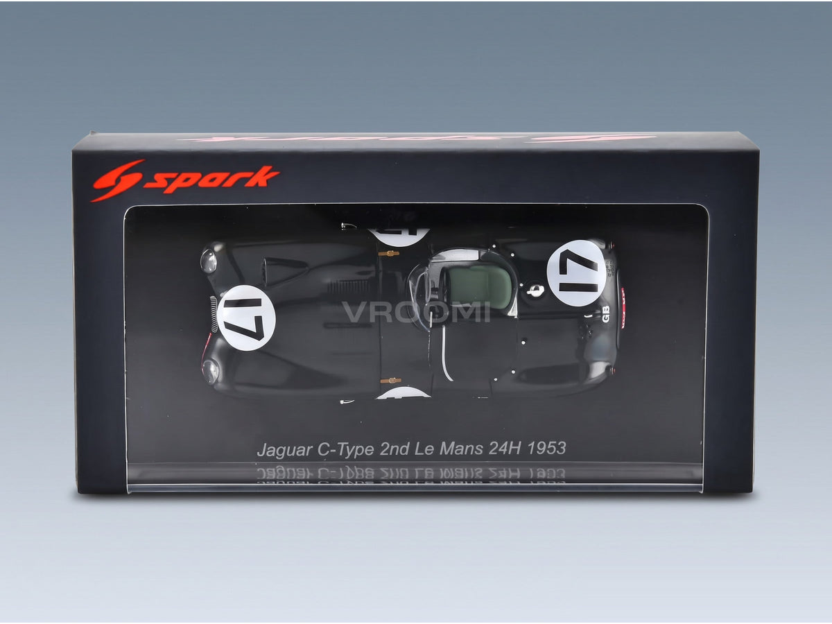 Jaguar C-Type Team Jaguar Cars Ltd No. 17 Moss Walker 2nd 24h Le Mans 1953 Spark Model 1:43 scale model - original packaging