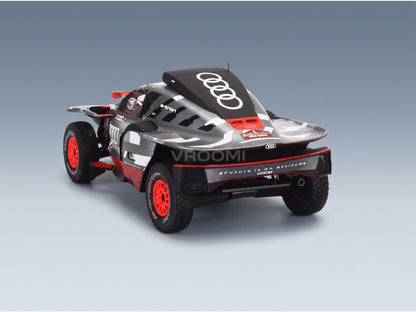 Audi RS Q E-TRON Team Audi Sport No. 211 Mattias Ekstrom Emil Bergkvist Rally Dakar 2023 Spark Model 1:43 scale model - rear three-quarter view