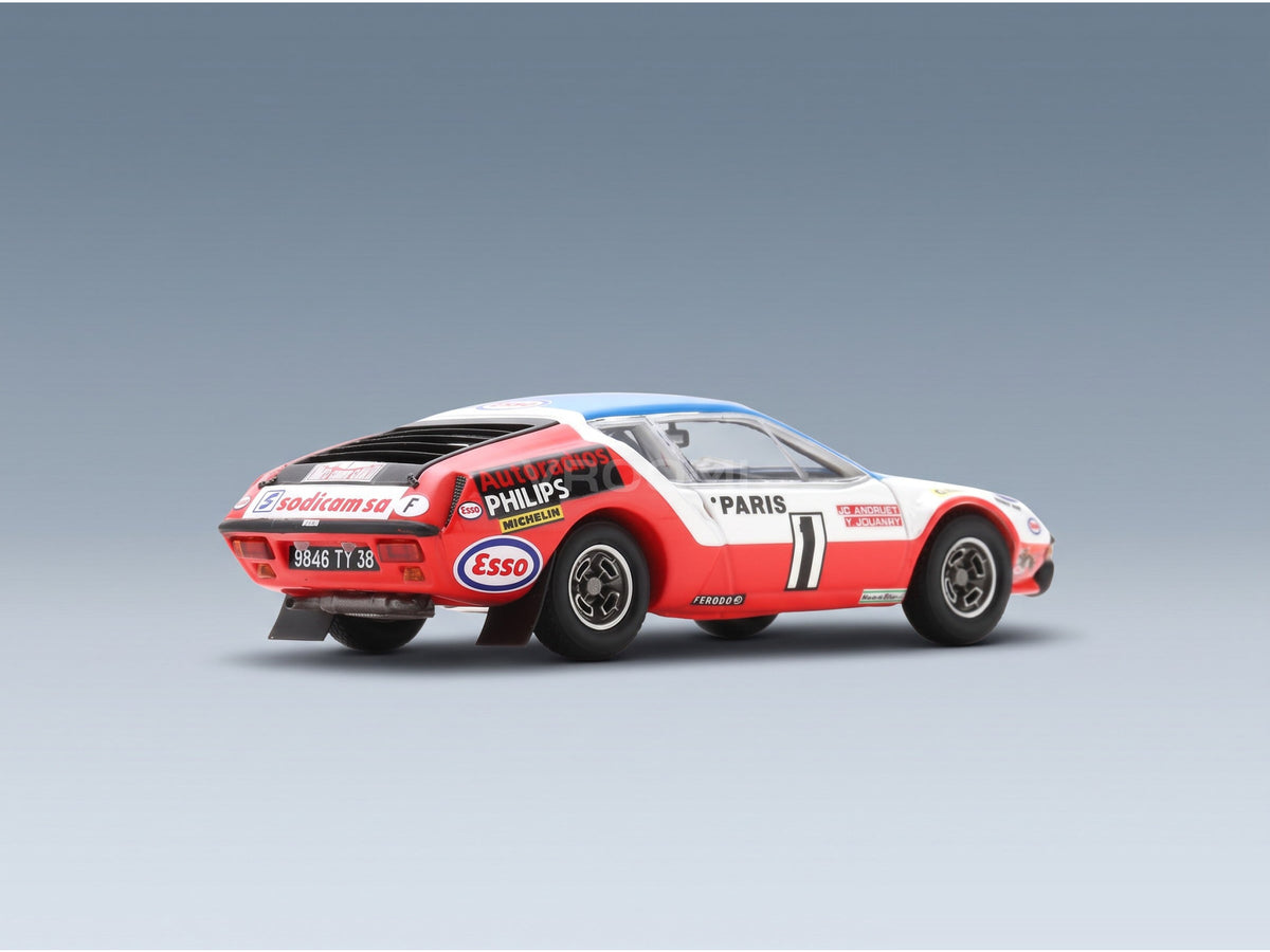 Alpine A310 No. 1 Jean-Claude Andruet Yves Jouanny Rally Monte Carlo 1976 Spark Model 1:43 scale model - rear three-quarter view