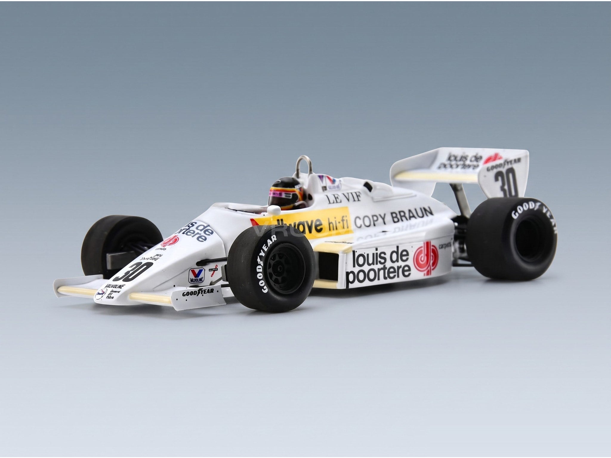Arrows A6 Arrows Racing Team No. 30 Thierry Boutsen Dutch GP 1983 Spark Model 1:43 scale model - front three-quarter view