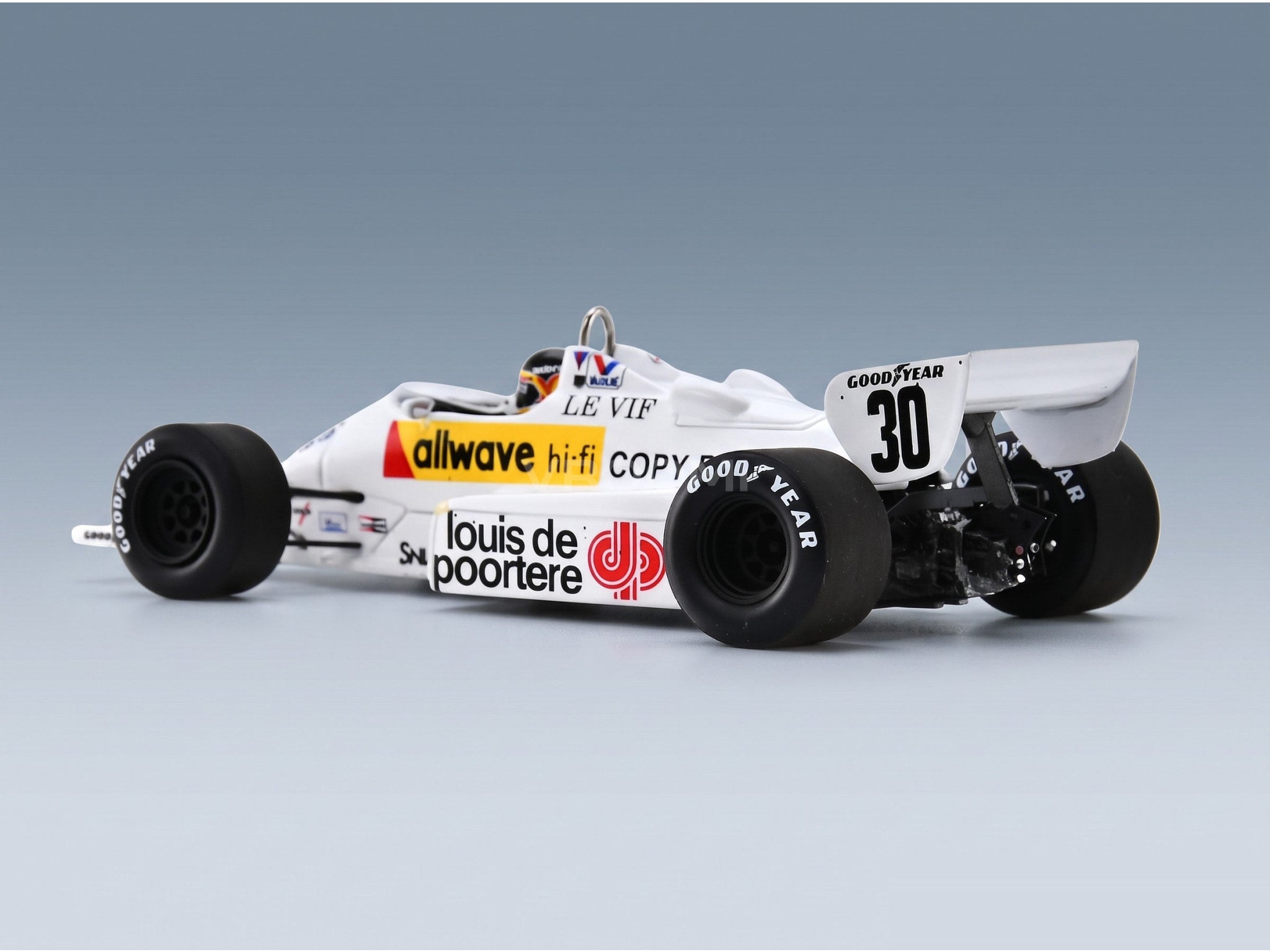 Arrows A6 Arrows Racing Team No. 30 Thierry Boutsen Dutch GP 1983 Spark Model 1:43 scale model - rear three-quarter view