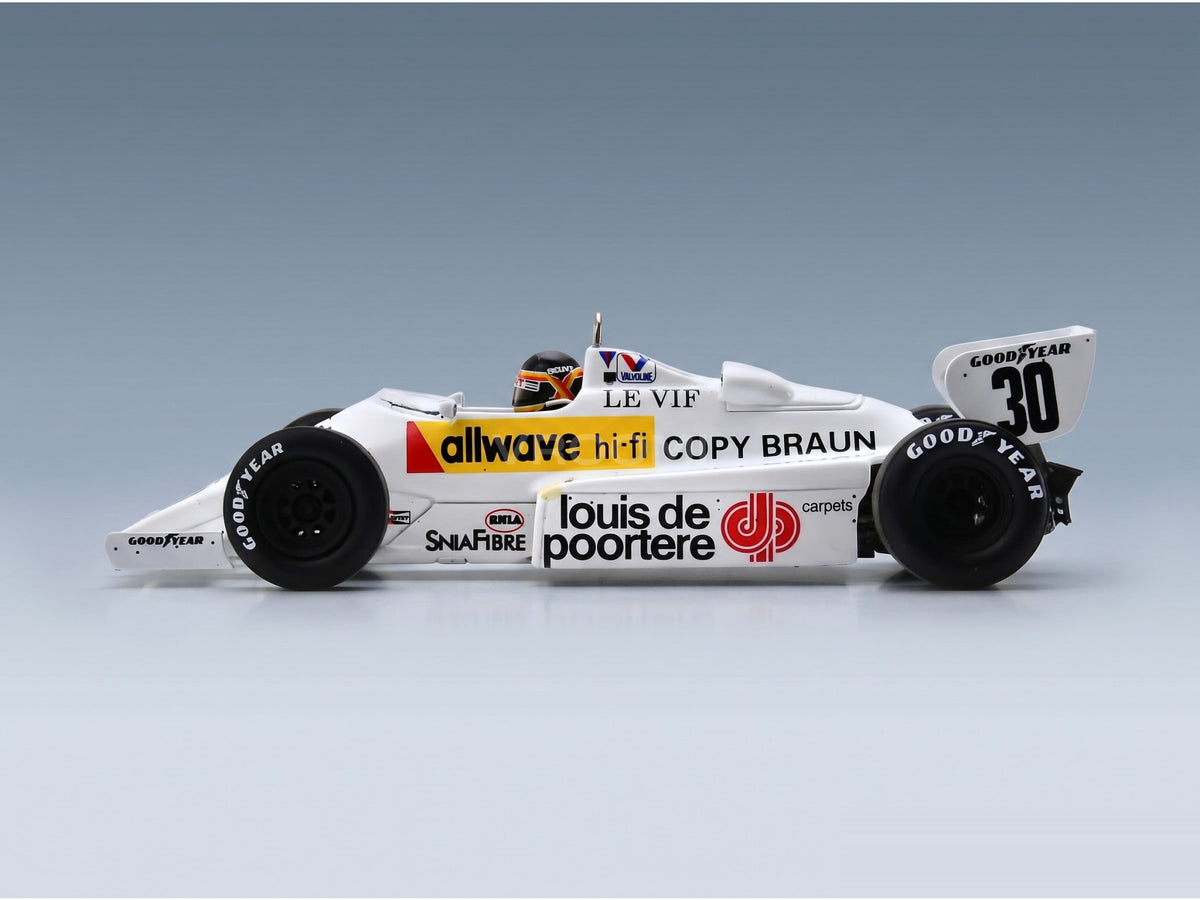 Arrows A6 Arrows Racing Team No. 30 Thierry Boutsen Dutch GP 1983 Spark Model 1:43 scale model - side view