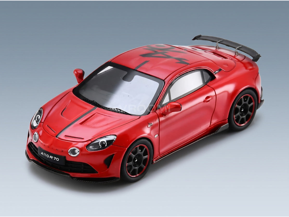 Alpine A110 Radicale 70 Coupé 2024 Red Spark Model 1:43 scale model - front three-quarter view