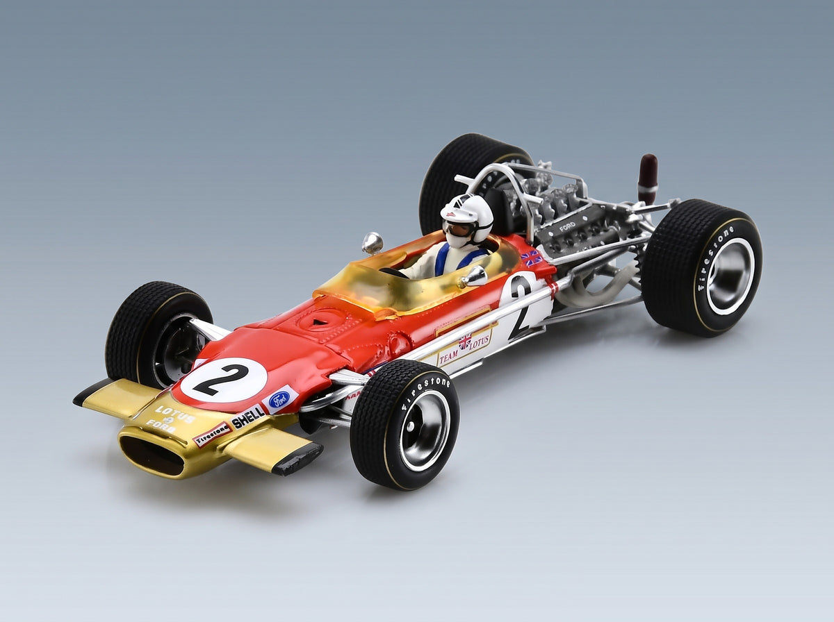 Lotus 49B Gold Leaf Team Lotus No. 2 Richard Attwood Monaco GP 1969 Spark Model 1:43 scale model - front three-quarter view