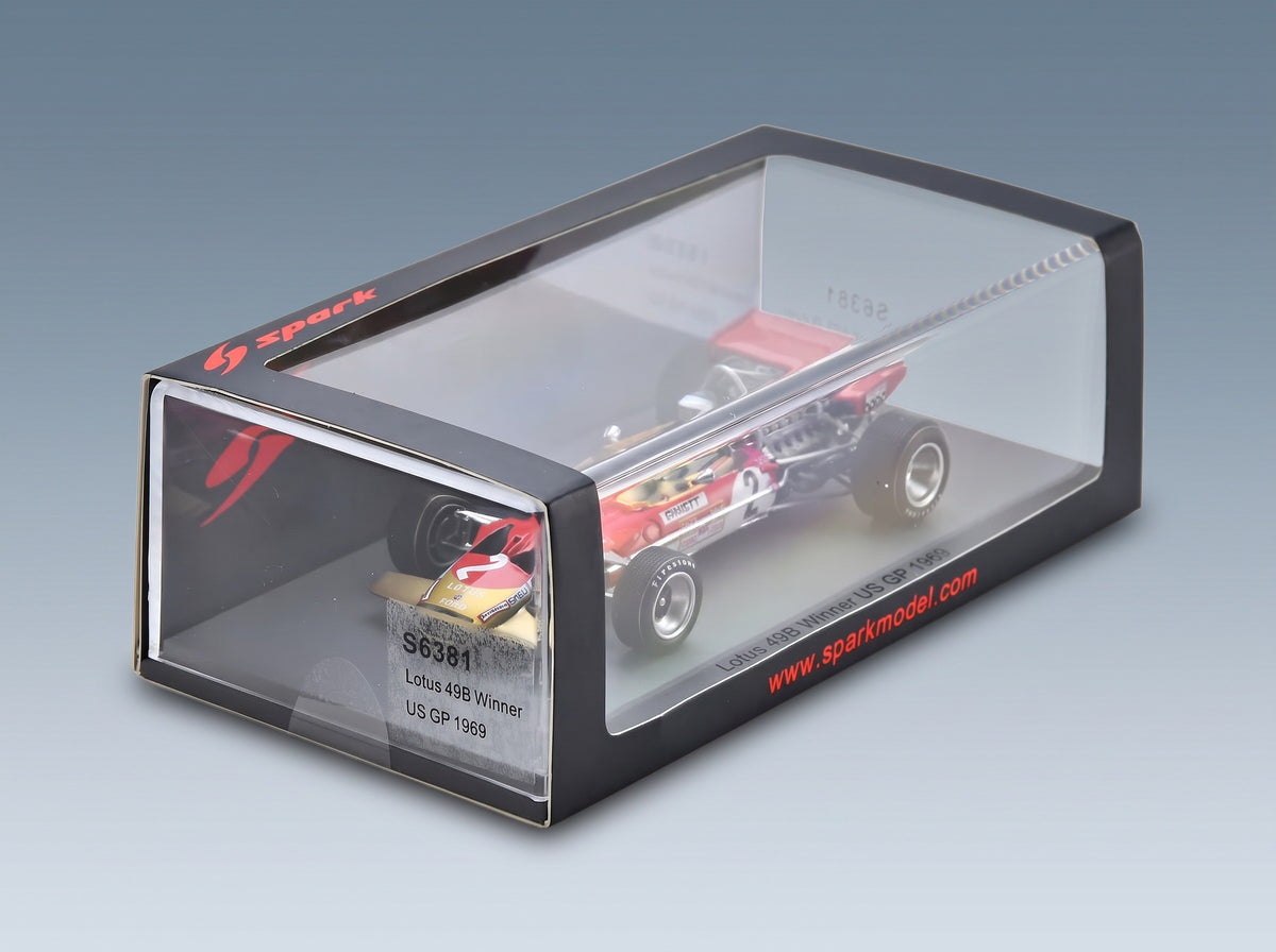 Lotus 49B Gold Leaf Team Lotus No. 2 Jochen Rindt Winner USA GP 1969 Spark Model 1:43 scale model - original packaging