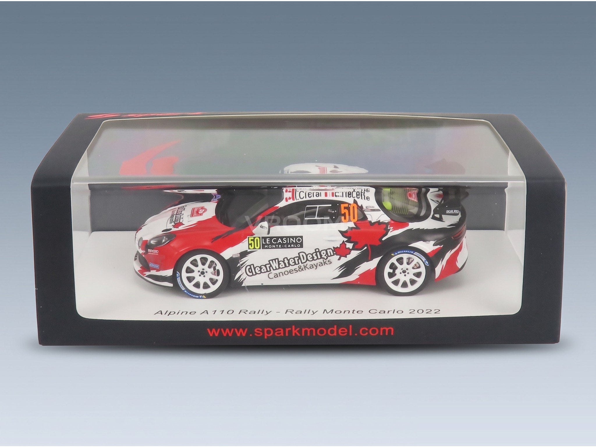 Alpine A110 Rally No. 50 I. Crerar E. Racette Rally Monte Carlo 2022 Spark Model 1:43 scale model - original packaging