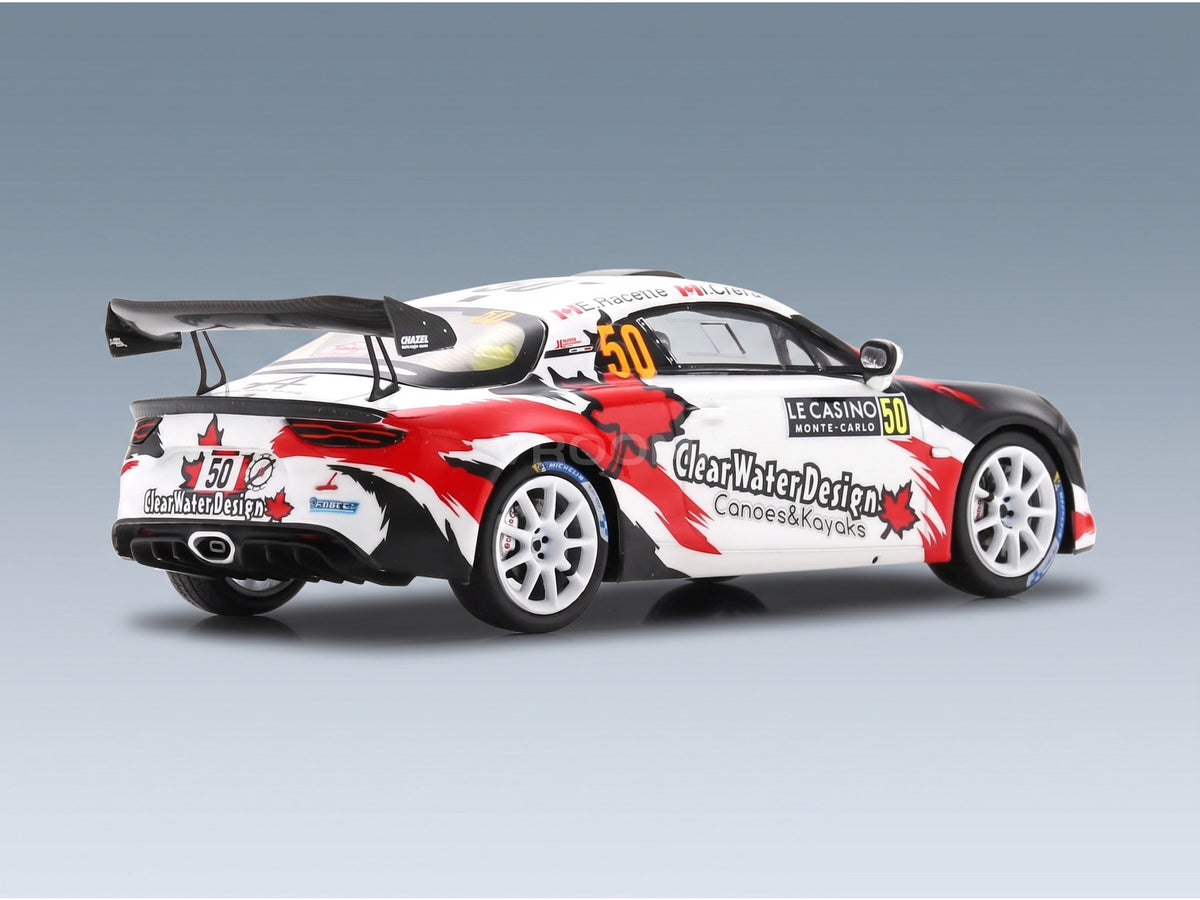 Alpine A110 Rally No. 50 I. Crerar E. Racette Rally Monte Carlo 2022 Spark Model 1:43 scale model - rear three-quarter view
