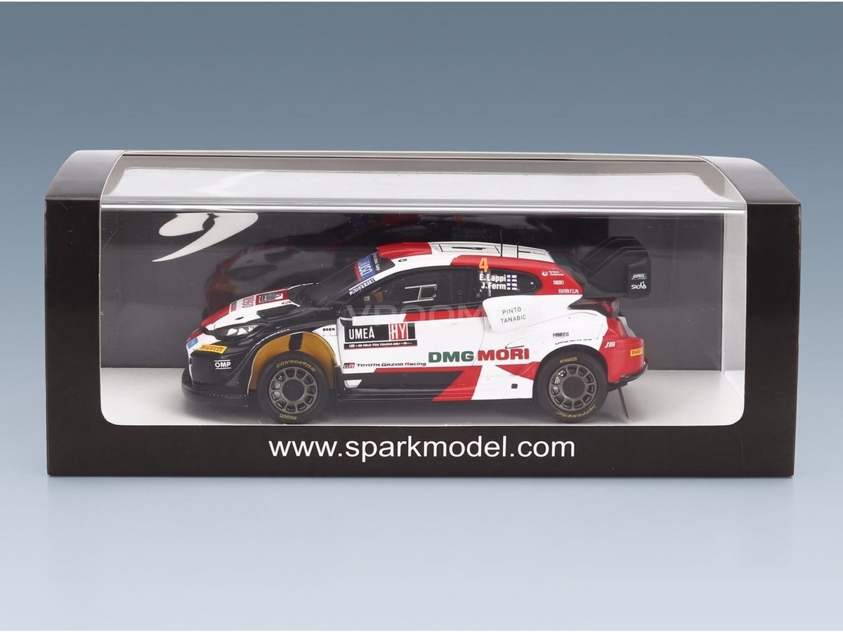 Toyota Yaris GR Rally1 Team Toyota Gazoo Racing WRT No. 4 Lappi Ferm 3rd Rally Sweden 2022 Spark Model 1:43 scale model - original packaging