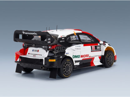 Toyota Yaris GR Rally1 Team Toyota Gazoo Racing WRT No. 4 Lappi Ferm 3rd Rally Sweden 2022 Spark Model 1:43 scale model - rear three-quarter view