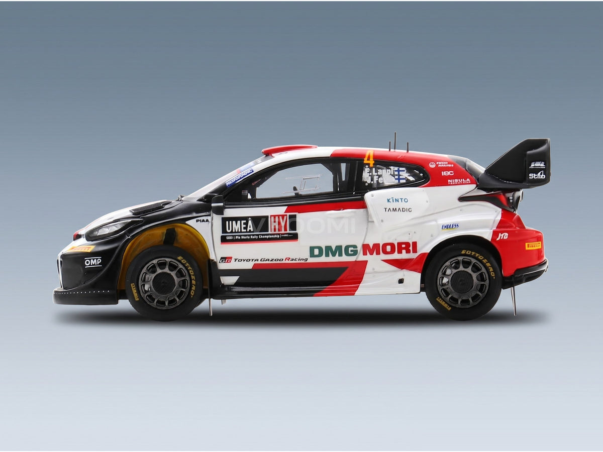 Toyota Yaris GR Rally1 Team Toyota Gazoo Racing WRT No. 4 Lappi Ferm 3rd Rally Sweden 2022 Spark Model 1:43 scale model - side view