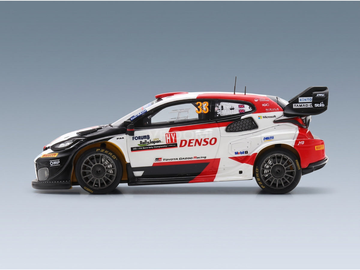 Toyota Yaris GR Hybrid Rally1 Team Toyota Gazoo Racing WRT No. 33 Elfyn Evans Scott Martin Winner Rally Japan 2023 Spark Model 1:43 scale model - side view