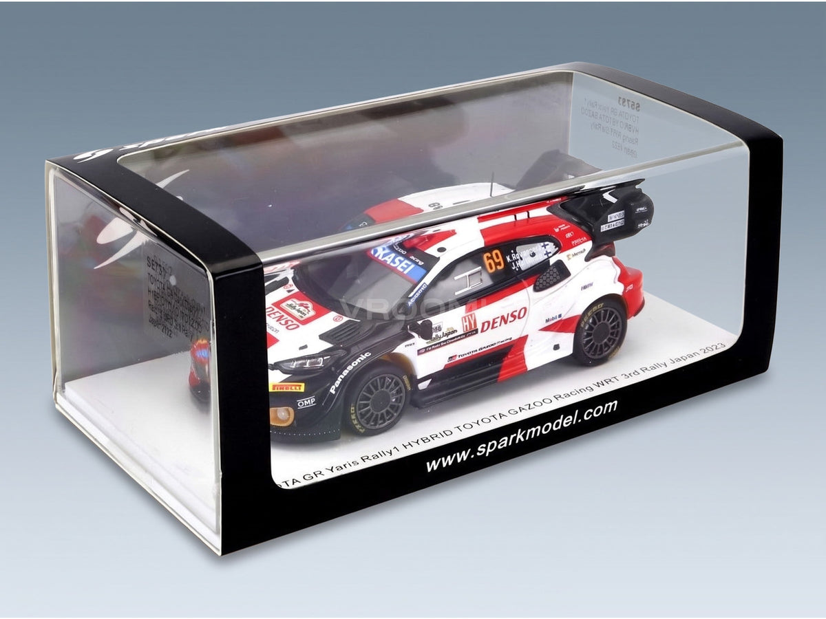 Toyota Yaris GR Hybrid Rally1 Team Toyota Gazoo Racing WRT No. 69 Rovanperä Halttunen 3rd Rally Japan 2023 Spark Model 1:43 scale model - original packaging