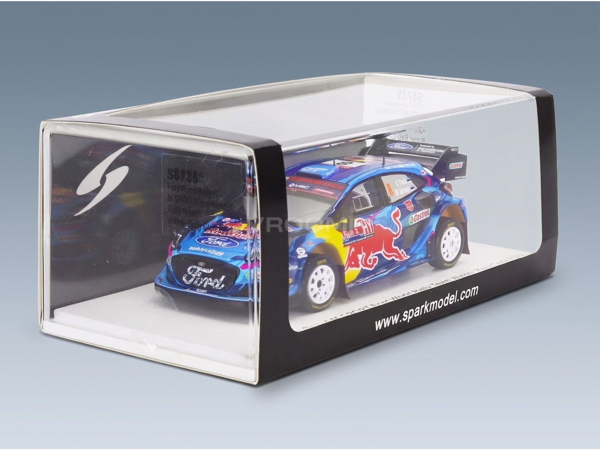 Ford Puma Rally1 M-Sport Ford World Rally Team No. 8 Ott Tänak Martin Järveoja Winner Rally Chile 2023 Spark Model 1:43 scale model - original packaging