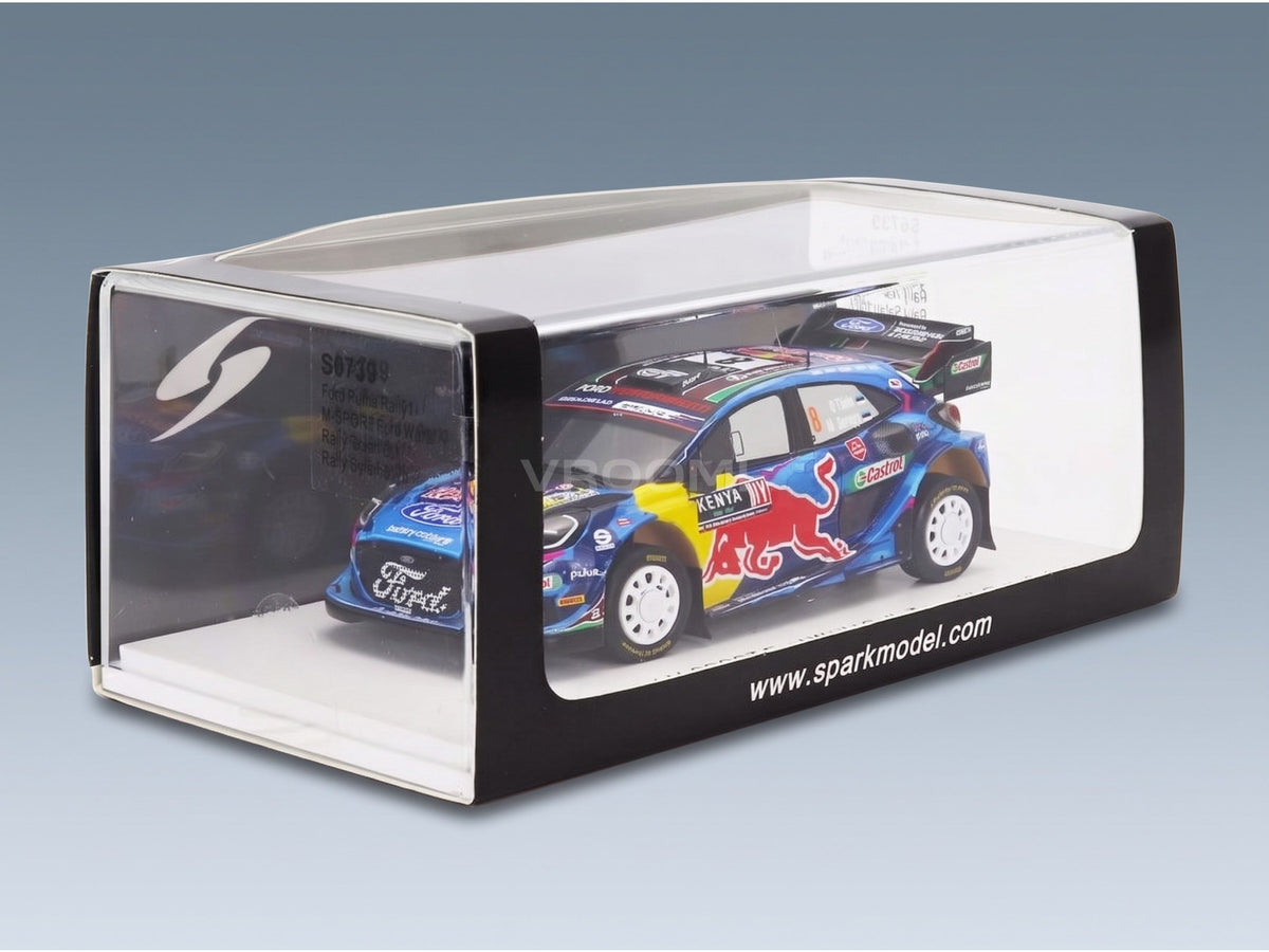 Ford Puma Rally1 Team Ford World Rally M-Sport No. 8 Ott Tänak Martin Järveoja 6th Rally Safari 2023 Spark Model 1:43 scale model - original packaging