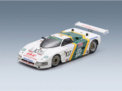 Spice SE87C Team P.A. Lombardi No. 107 Pierre Alain Lombardi Denis Morin Ferdinand De Lesseps 24h Le Mans 1990 Spark Model 1:43 scale model - front three-quarter view