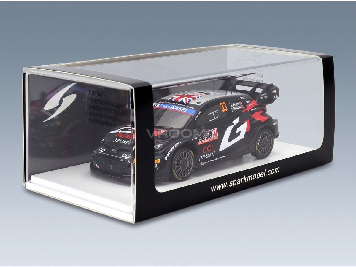 Toyota Yaris GR Rally1 Hybrid Team Toyota Gazoo Racing WRT No. 33 Elfyn Evans Martin Scott 3rd Rally Monte Carlo 2024 Spark Model 1:43 scale model - original packaging
