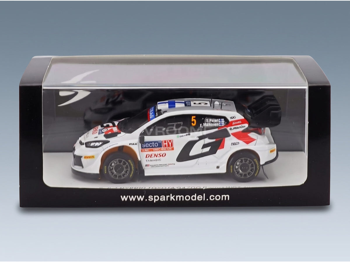 Toyota Yaris GR Rally1 Hybrid Team Toyota Gazoo Racing WRT No. 5 Sami Pajari Enni Malkonen 4th Rally Finland 2024 Spark Model 1:43 scale model - original packaging