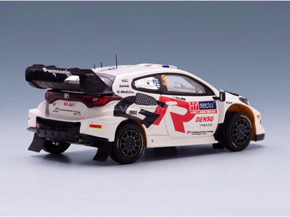 Toyota Yaris GR Rally1 Hybrid Team Toyota Gazoo Racing WRT No. 5 Sami Pajari Enni Malkonen 4th Rally Finland 2024 Spark Model 1:43 scale model - rear three-quarter view