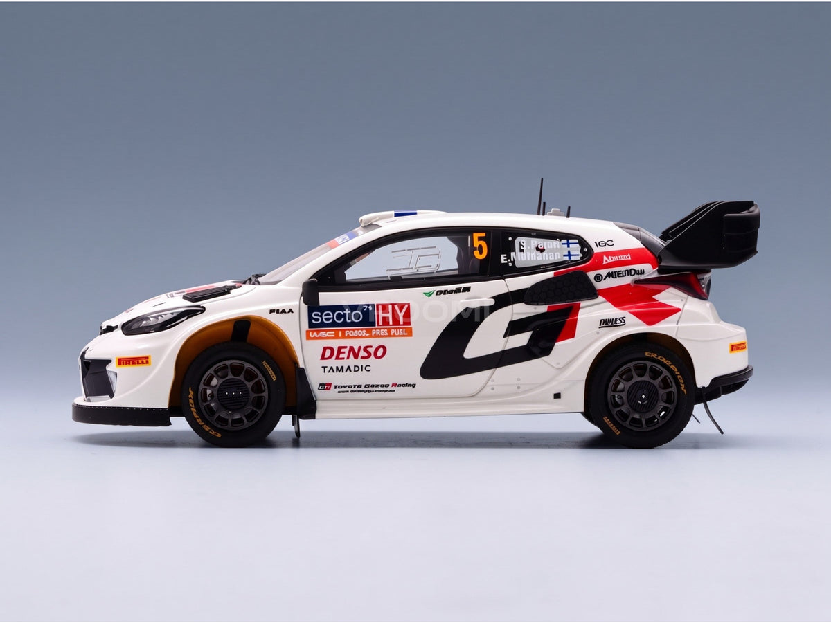 Toyota Yaris GR Rally1 Hybrid Team Toyota Gazoo Racing WRT No. 5 Sami Pajari Enni Malkonen 4th Rally Finland 2024 Spark Model 1:43 scale model - side view