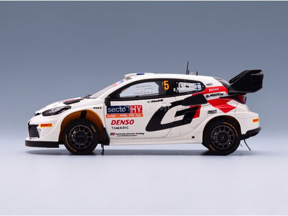 Toyota Yaris GR Rally1 Hybrid Team Toyota Gazoo Racing WRT No. 5 Sami Pajari Enni Malkonen 4th Rally Finland 2024 Spark Model 1:43 scale model - side view