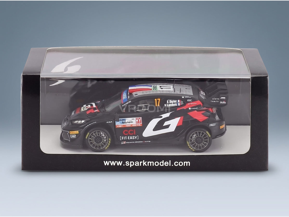 Toyota Yaris GR Rally1 Hybrid Team Toyota Gazoo Racing WRT No. 17 Sébastien Ogier Vincent Landais 2nd Rally Japan 2024 Spark Model 1:43 scale model - original packaging