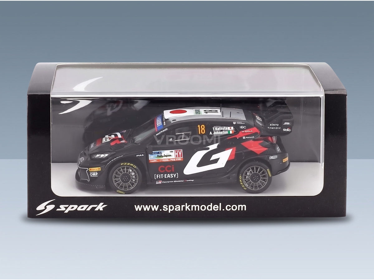 Toyota Yaris GR Rally1 Hybrid Team Toyota Gazoo Racing WRT No. 18 Takamoto Katsuta Aaron Johnston 4th Rally Japan 2024 Spark Model 1:43 scale model - original packaging