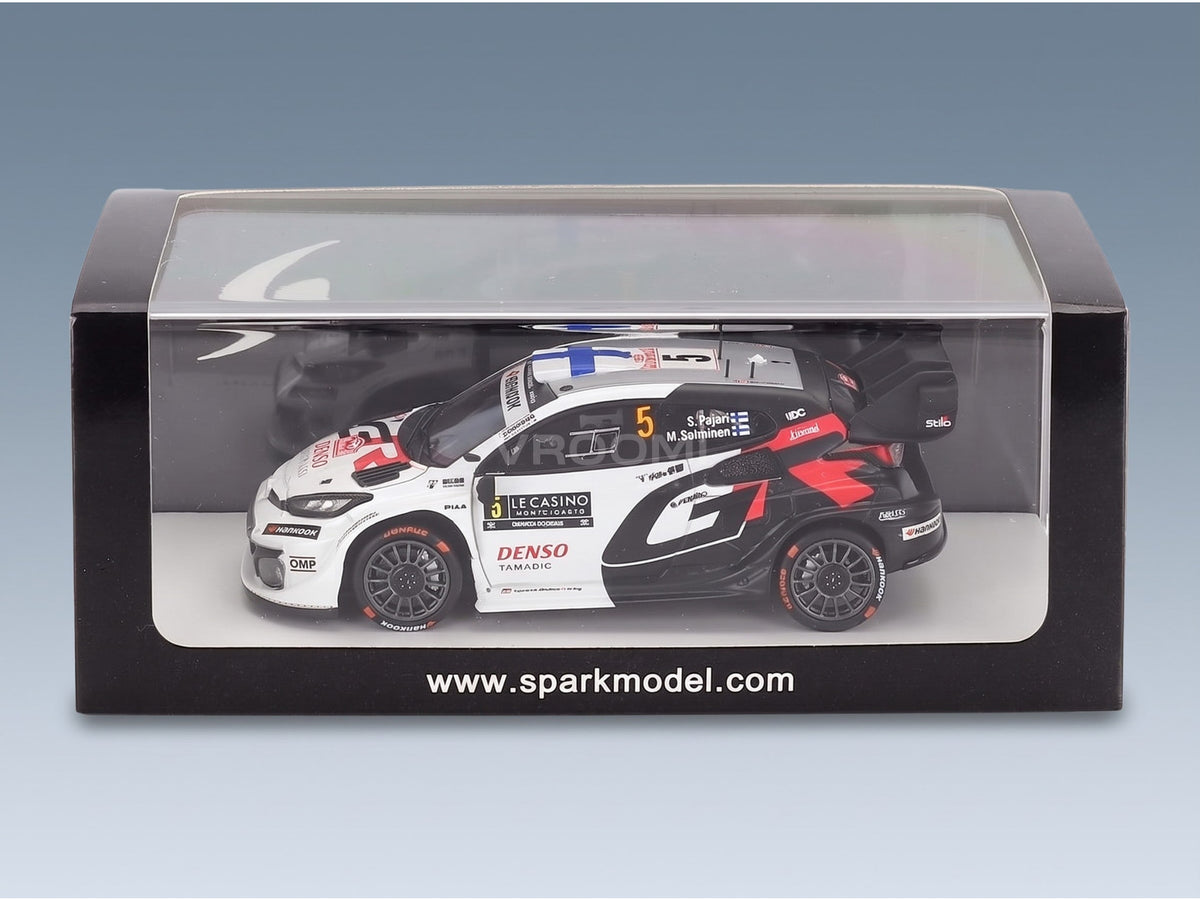 Toyota Yaris GR Hybrid Rally1 Toyota Gazoo Racing WRT No. 5 Sami Pajari Marko Salminen Rally Monte Carlo 2025 Spark Model 1:43 scale model - original packaging