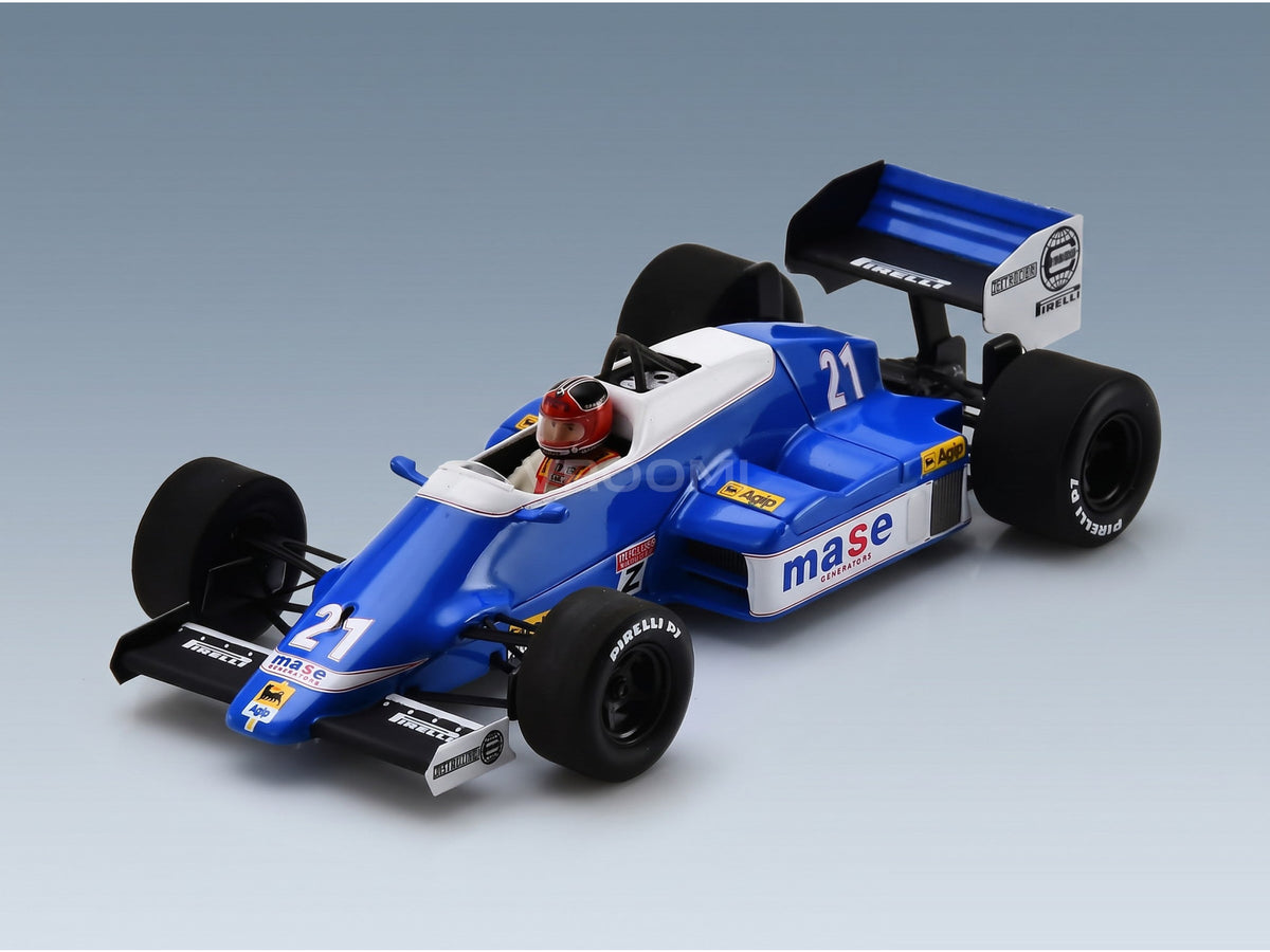 Osella FA1F No. 21 Piercarlo Ghinzani Brazilian GP 1986 Spark Model 1:43 scale model - front three-quarter view