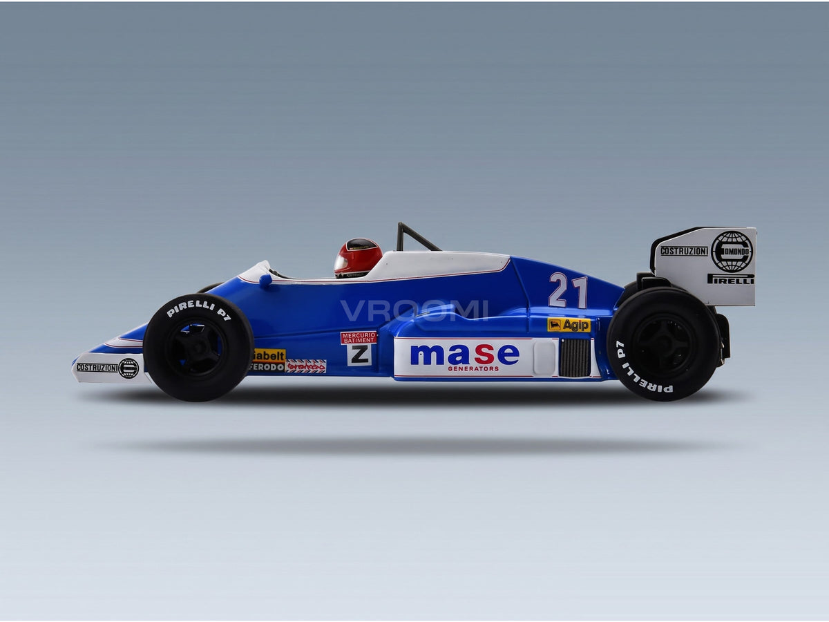 Osella FA1F No. 21 Piercarlo Ghinzani Brazilian GP 1986 Spark Model 1:43 scale model - side view