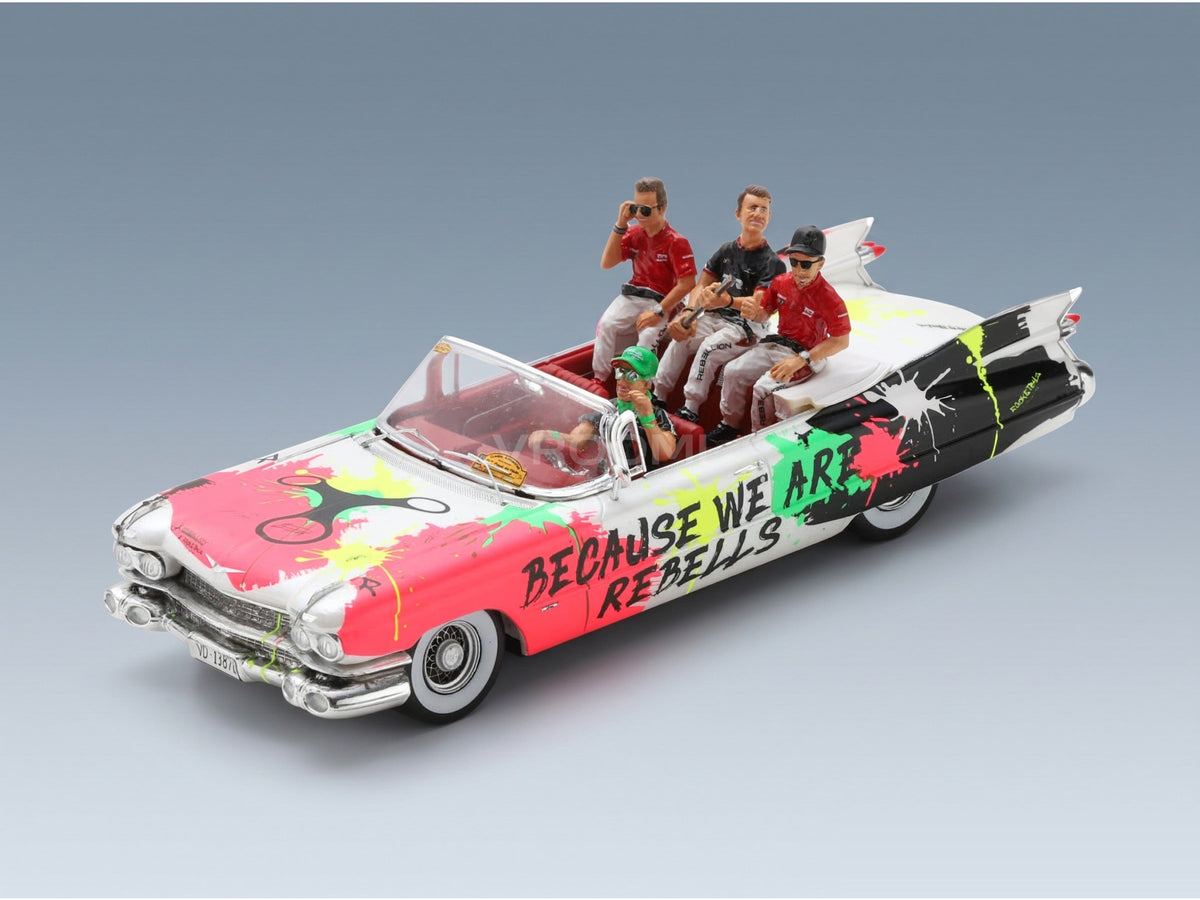 Cadillac Eldorado Biarritz Cabriolet Parade des Pilotes Team Rebellion Racing T. Laurent G. Menezes N. Berthon 24h Le Mans 2019 Spark Model 1:43 scale model - front three-quarter view