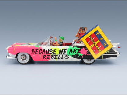 Cadillac Eldorado Biarritz Cabriolet Parade des Pilotes Team Rebellion Racing T. Laurent G. Menezes N. Berthon 24h Le Mans 2019 Spark Model 1:43 scale model - side view