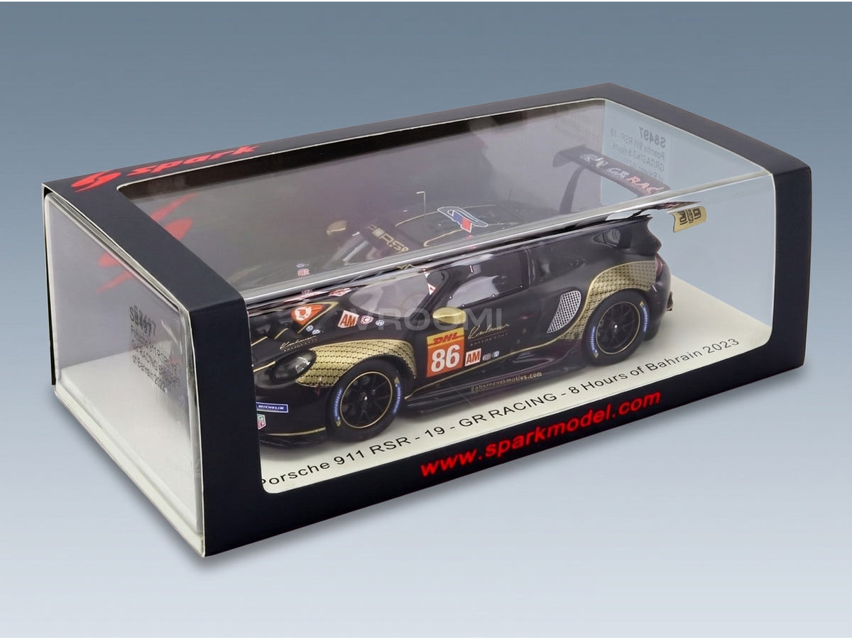 Porsche 911 992 RSR-19 GR Racing No. 86 Wainwright Pera Barker 8h Bahrain 2023 Spark Model 1:43 scale model - original packaging