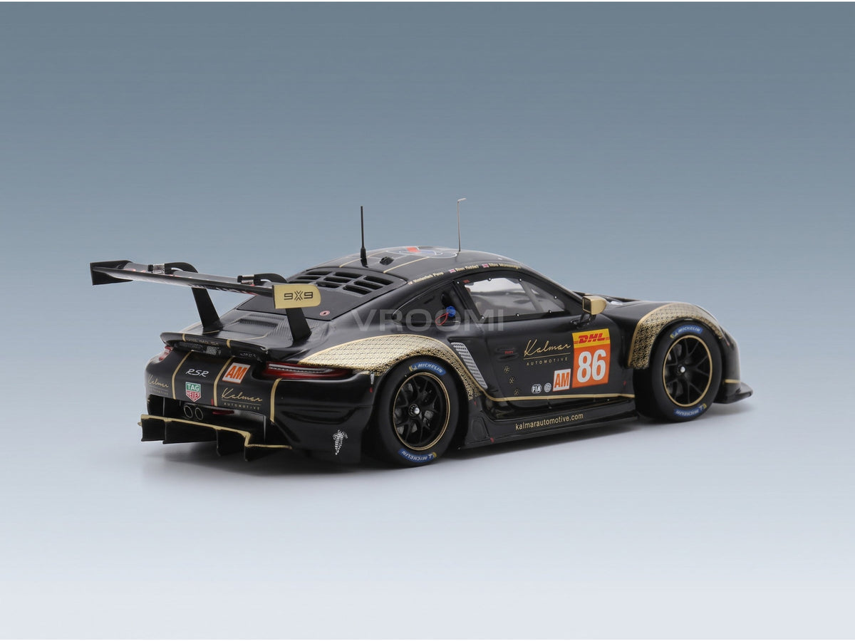 Porsche 911 992 RSR-19 GR Racing No. 86 Wainwright Pera Barker 8h Bahrain 2023 Spark Model 1:43 scale model - rear three-quarter view